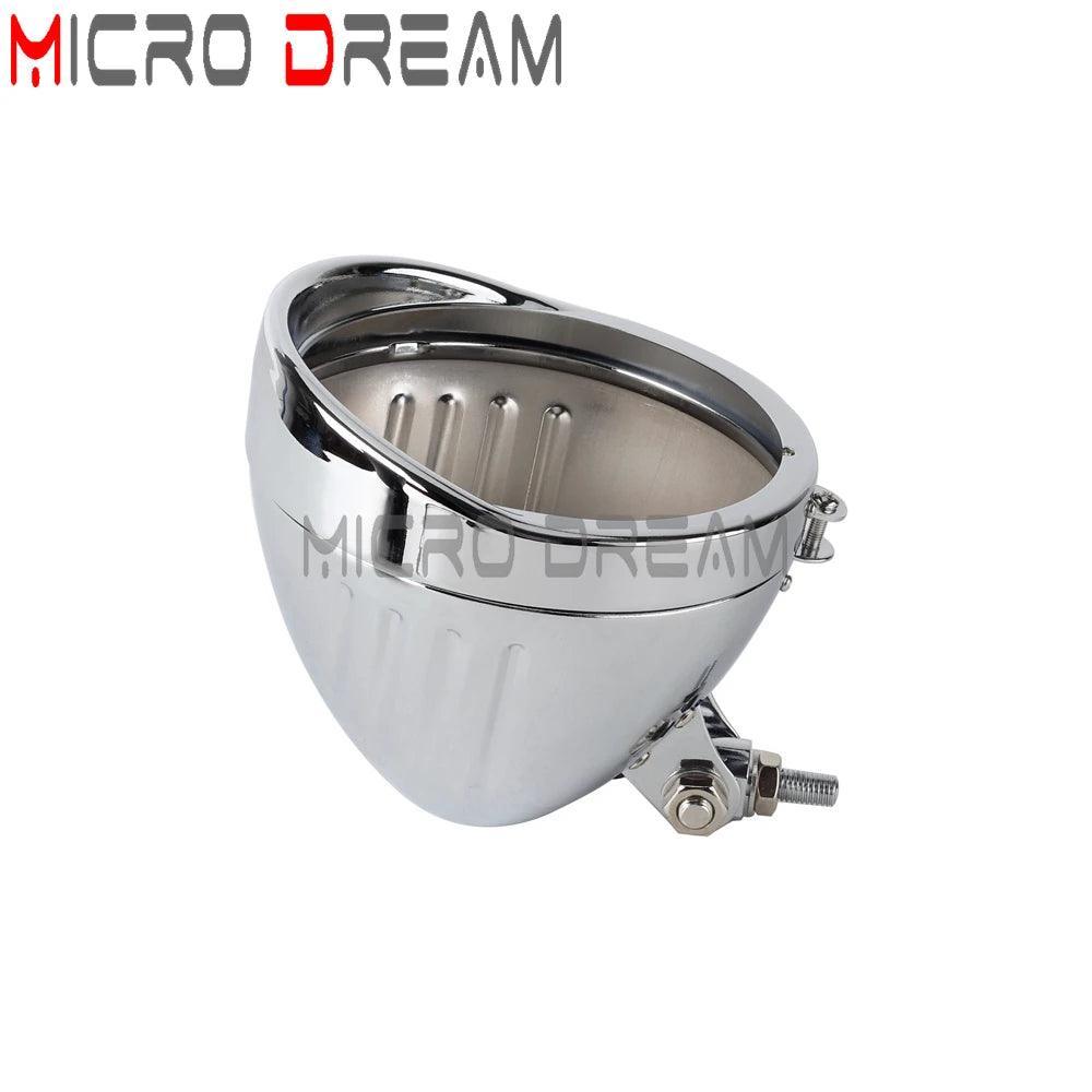 Universal Motorcycle 5.75" Round Wire Harnesst Headlamp Light Shell - VirtuousWares.Store