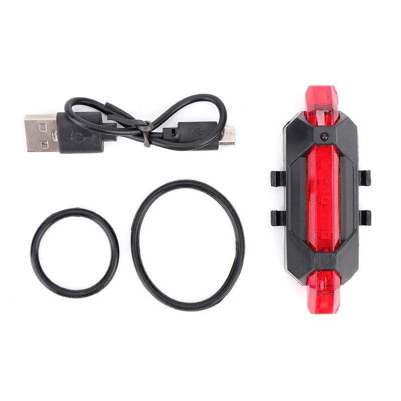 USB Rechargeable Waterproof Mountain Bike Lamp Warning Cycling - VirtuousWares.Store