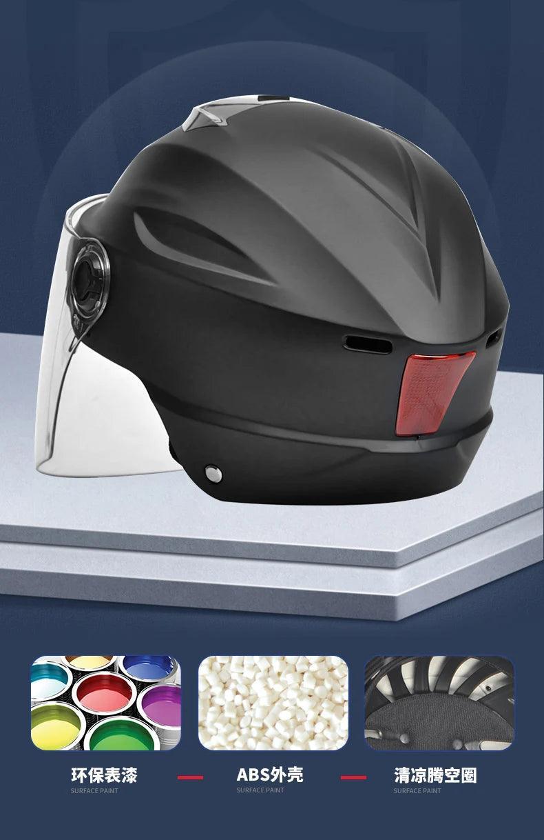 V Electric Scooter Helmet Summer Vespa Chopper Motorcycle Helmets - VirtuousWares.Store