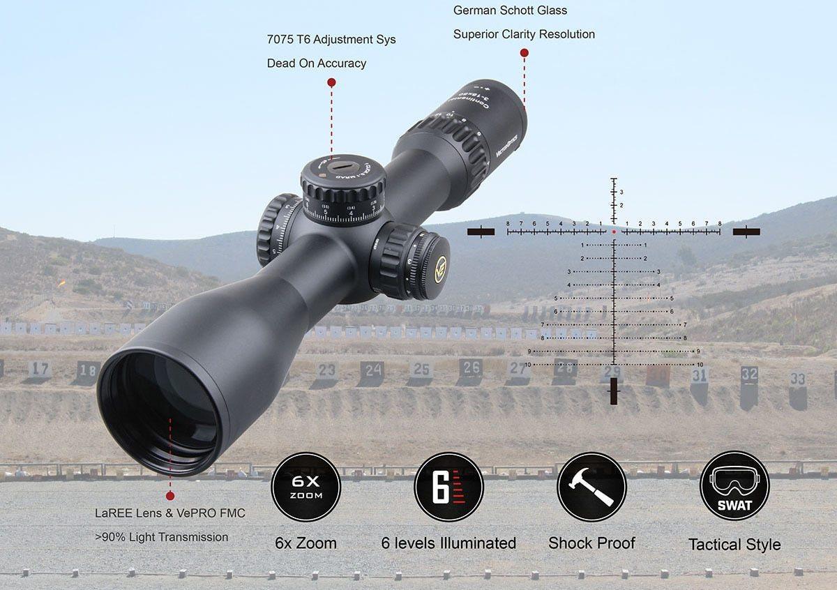 Vector Optics Continental 3-18x50 HD FFP Hunting Riflescope 1/10 MIL - VirtuousWares.Store