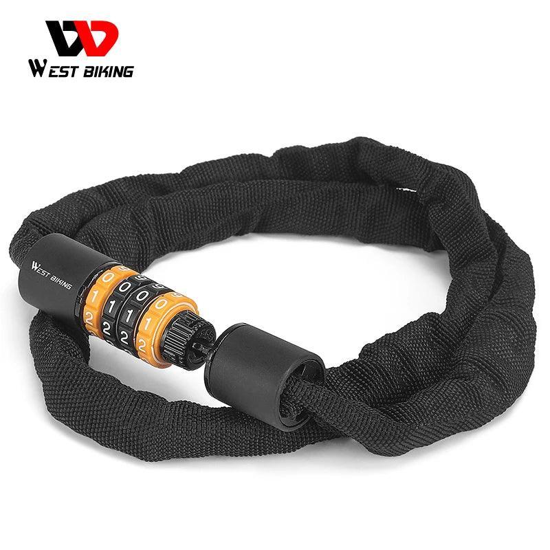 WEST BIKING Anti-theft MTB Road Bike Password Lock Portable Safety - VirtuousWares.Store
