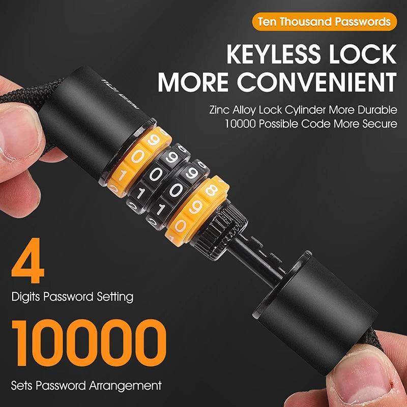 WEST BIKING Anti-theft MTB Road Bike Password Lock Portable Safety - VirtuousWares.Store