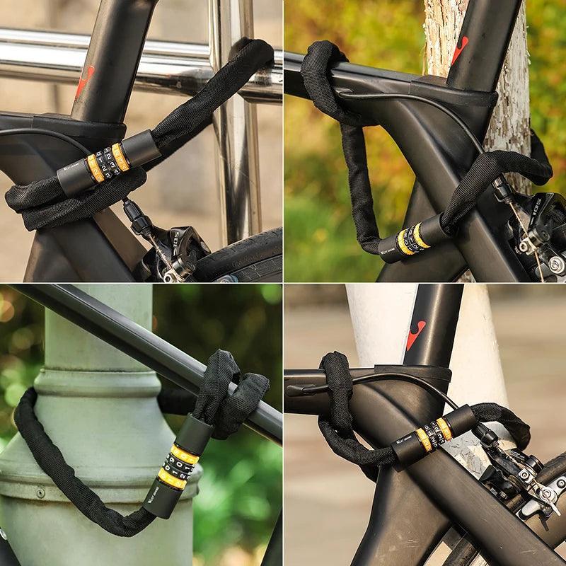 WEST BIKING Anti-theft MTB Road Bike Password Lock Portable Safety - VirtuousWares.Store