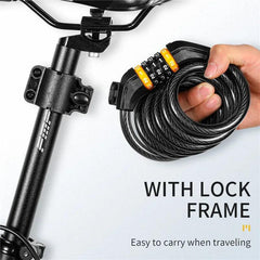WEST BIKING Bicycle Cable Lock MTB Road Bike Security Steel Cable - VirtuousWares.Store