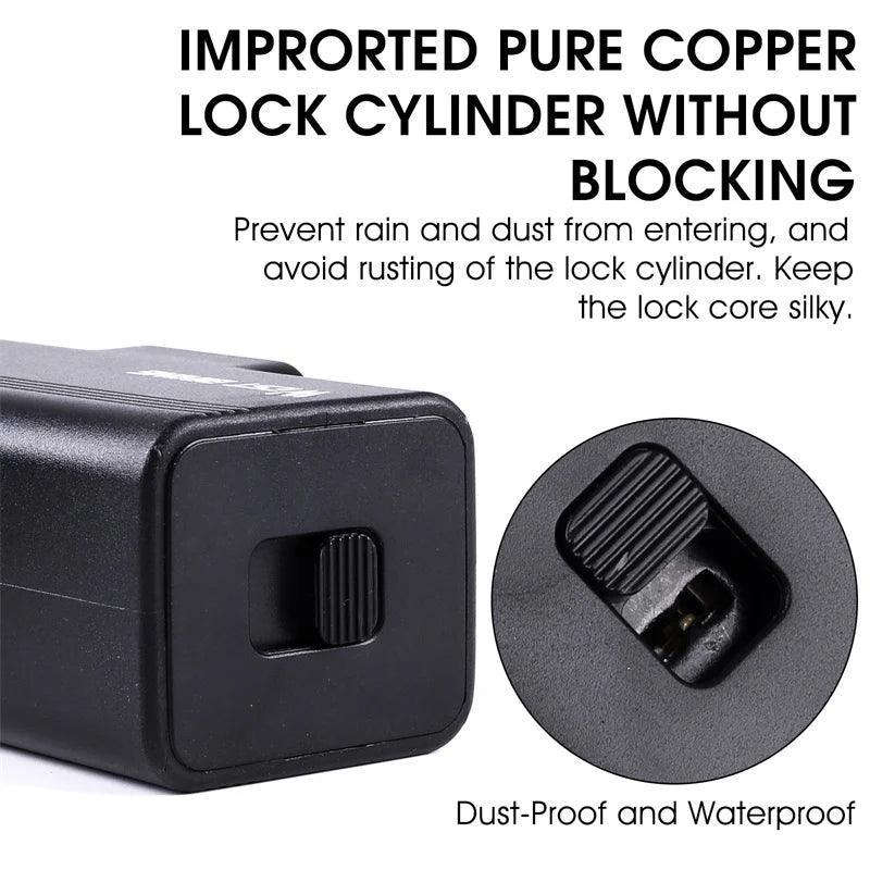 WEST BIKING Bicycle Lock Safety Anti-theft MTB Road Bike Chain Lock With 2 Keys Scooter Electric E-Bike Cycling Accessories - VirtuousWares.Store