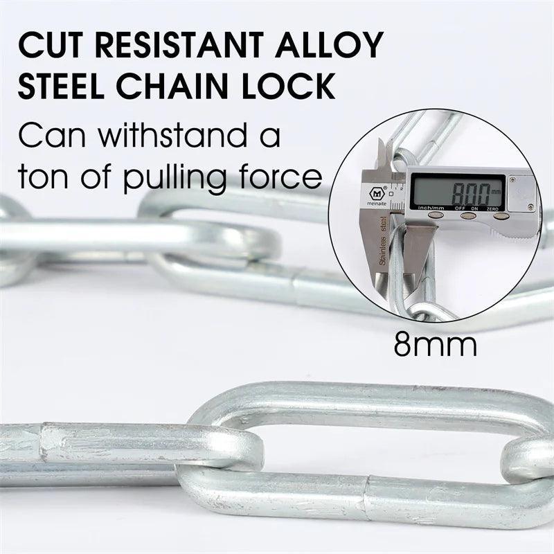 WEST BIKING Bicycle Lock Safety Anti-theft MTB Road Bike Chain Lock With 2 Keys Scooter Electric E-Bike Cycling Accessories - VirtuousWares.Store