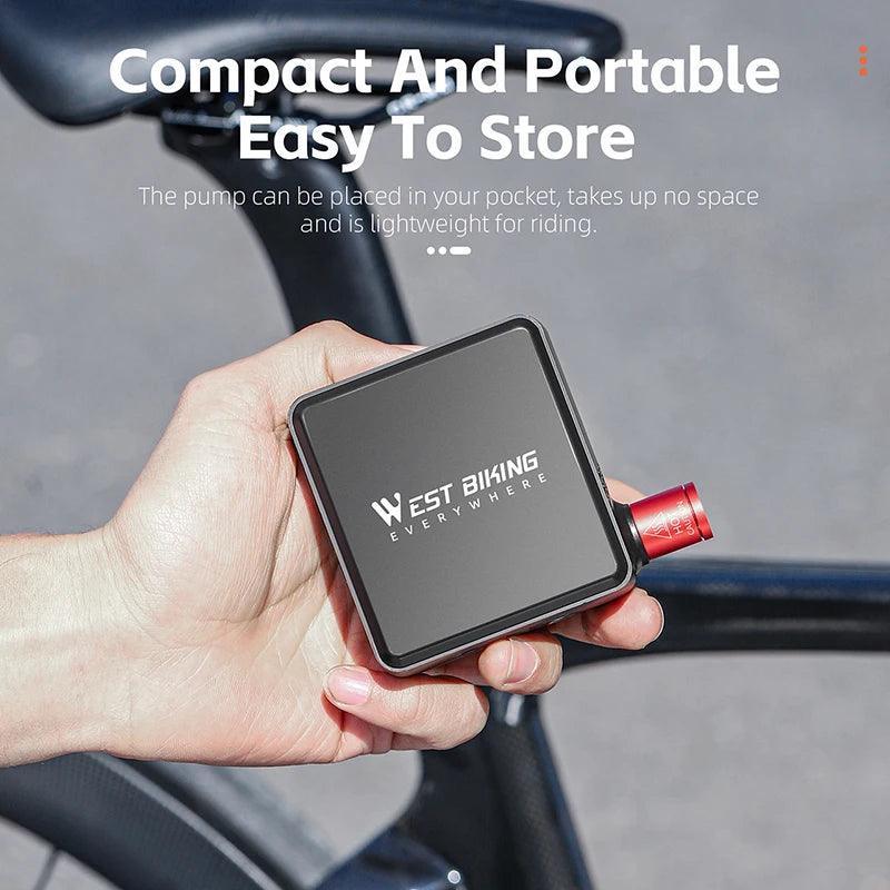 WEST BIKING Bike Pump Portable Mini Electric Air Pump 150PSI Tire - VirtuousWares.Store