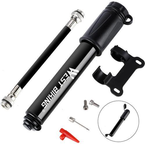 WEST BIKING Mini Bicycle Pump 100Psi Portable Schrader Presta Valve - VirtuousWares.Store