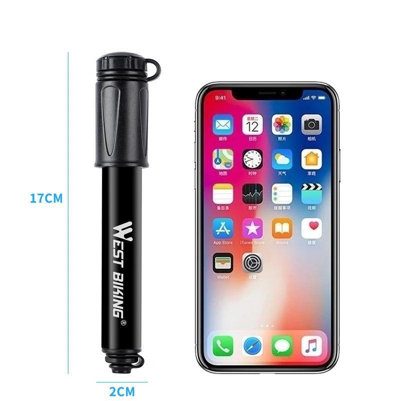 WEST BIKING Mini Bicycle Pump 100Psi Portable Schrader Presta Valve - VirtuousWares.Store