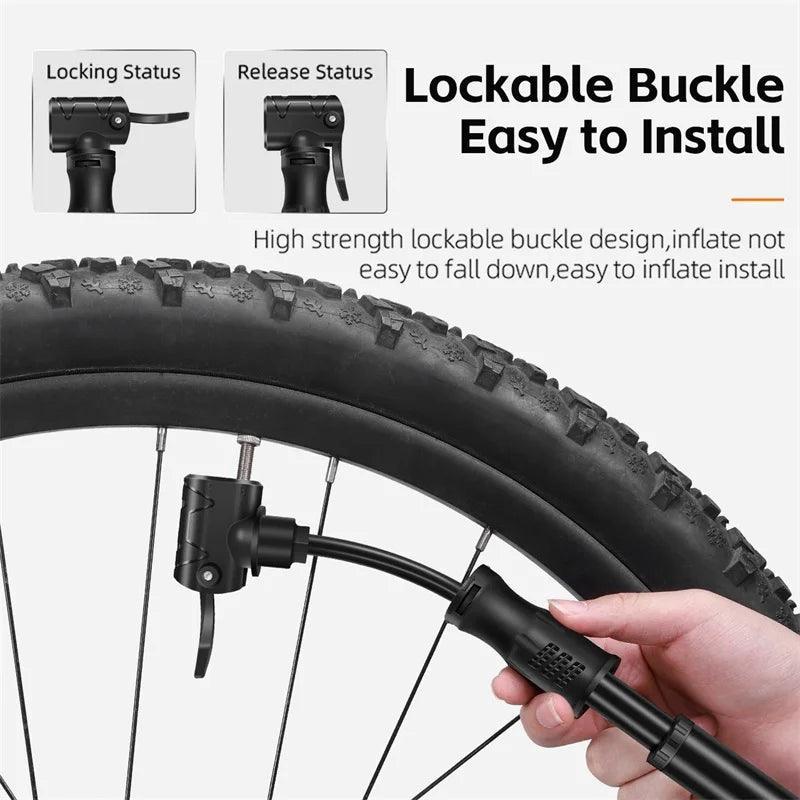 WEST BIKING Mini Bike Pump Aluminum Alloy Bicycle Hand Air Pump Tire - VirtuousWares.Store