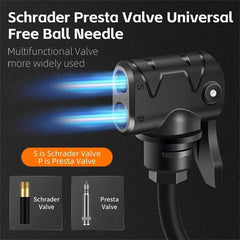 WEST BIKING Mini Bike Pump Aluminum Alloy Bicycle Hand Air Pump Tire - VirtuousWares.Store