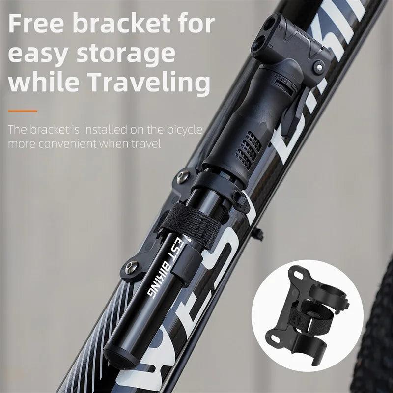 WEST BIKING Mini Bike Pump Aluminum Alloy Bicycle Hand Air Pump Tire - VirtuousWares.Store