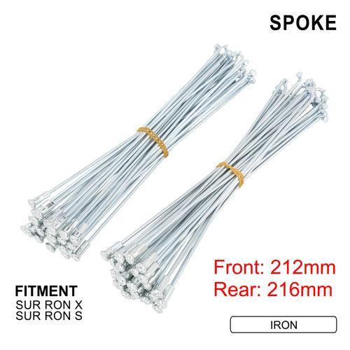 Wheel Spokes Nipples Motorcycle Accessories Iron 212mm Front 216mm - VirtuousWares.Store
