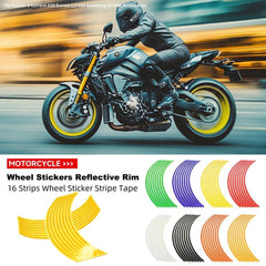 Wheel Sticker Reflective Rim Stripe Tape Motorcycle Stickers for - VirtuousWares.Store