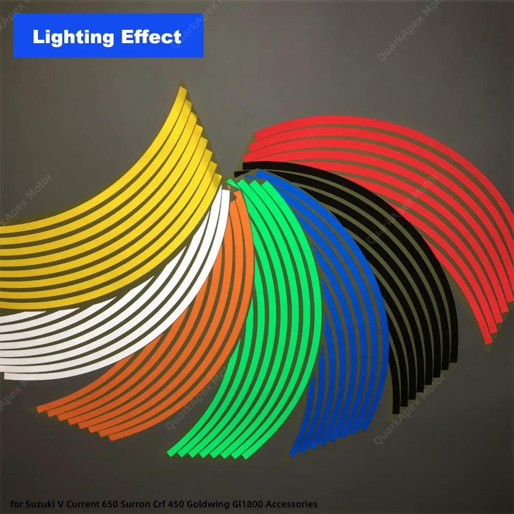 Wheel Sticker Reflective Rim Stripe Tape Motorcycle Stickers for - VirtuousWares.Store
