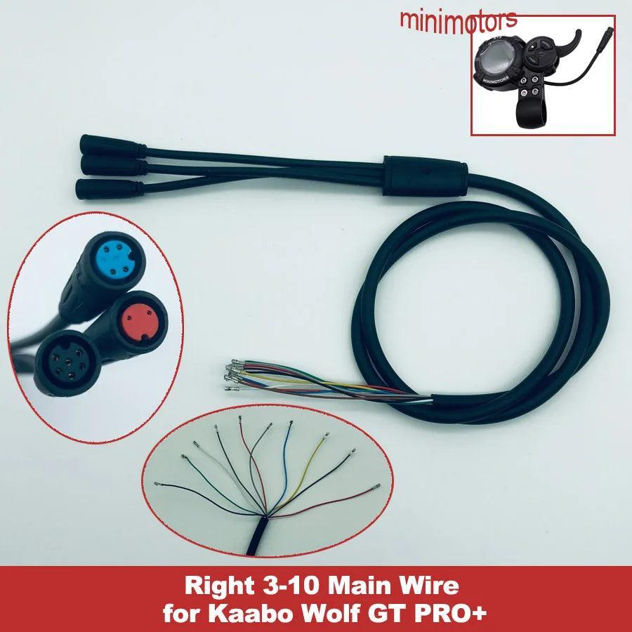 Wolf GT Main Wire Cables Mainline TFT Minimotors Line for Kaabo Wolf - VirtuousWares.Store