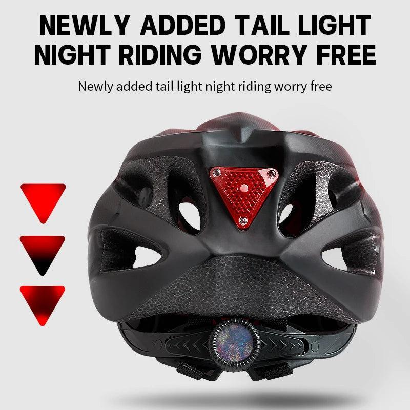 X-TIGER Adult Bike Helmet with LED Rear Light Dual Mode Goggle Cycling Helmet Fit 58-62cm Lightweight Breathable Bicycle Helmets - VirtuousWares.Store