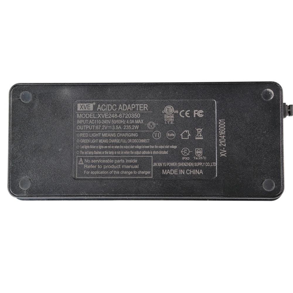XVE GX16 3-Pin 67.2V 3.5A Fast Charger for 60V ZERO 10X VSETT 10+ - VirtuousWares.Store